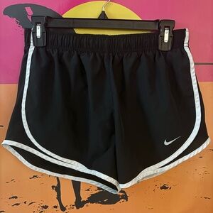 Nike Women's Black and White Athletic Shorts